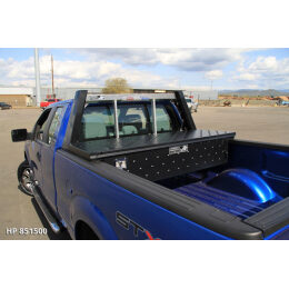 Low Profile Aluminum Saddle Box - 70’’ x 13.5’’ x 20’’
