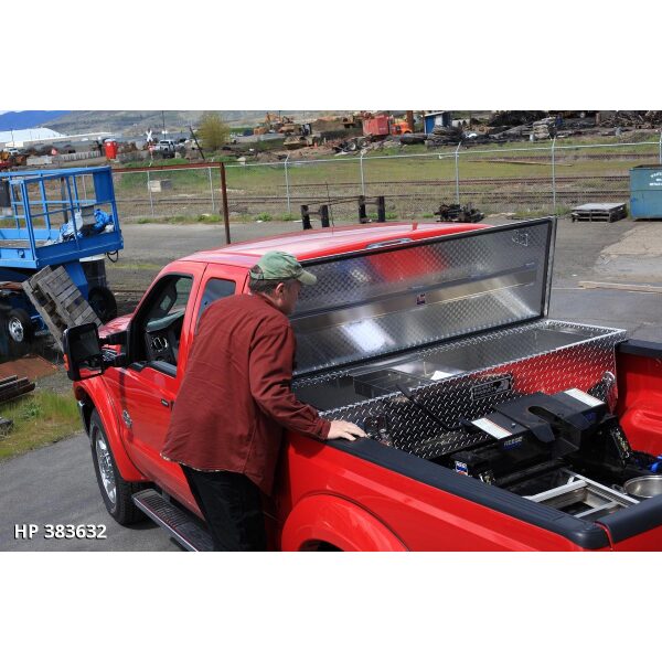 Low Profile Aluminum Saddle Box - 70’’ x 13.5’’ x 23"