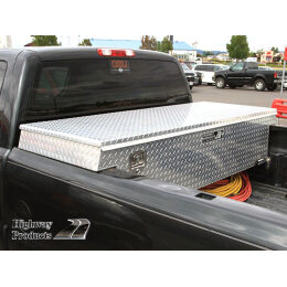 Single Lid Aluminum Saddle Box 70" x 16" x 20"
