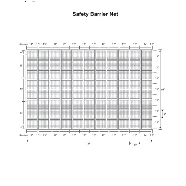 The Fire Truck Hosebed Net Cover 96 X 154 Is The Size Of The Box.  See Drawing Attached. We Can Custom Design And Manufacture These Nets To Your Specs Within Reason. These Fire Truck Hosebed Net Covers Are Designed By Graham Custom Truck Accessories, Llc, Engineered And Manufactured By Gladiator Cargo Nets. Gcn 96154 Scaled
